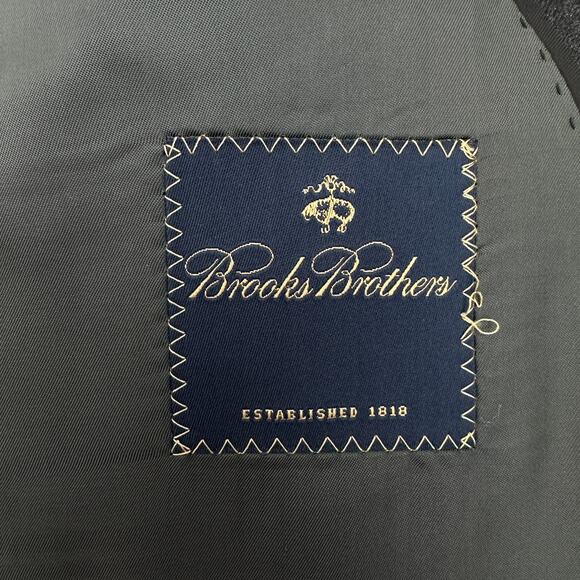 Brooks Brothers Suit Mens 41L Pinstripe Blazer Pants Wool Dapper Gatsby Mob Boss - Picture 11 of 16